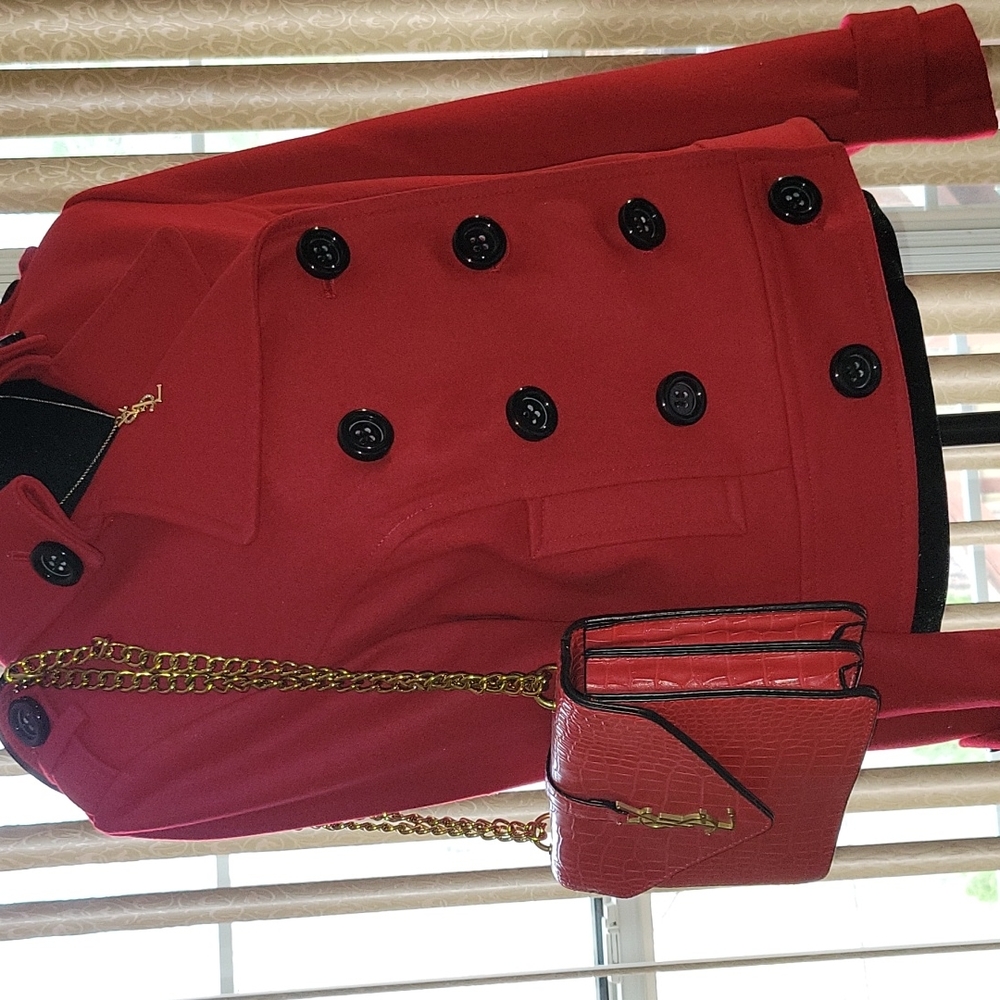 Red peacoat - Picture 2 of 5